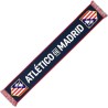 Bufanda Club Atlético de Madrid fondo azul escudos color laterales tamaño 150x20cm producto oficial.