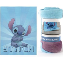 Manta coralina de Lilo y Stitch azul tamaño Composición: 100% Poliester Gramaja 190Gsm Tamaño 100x140cm producto oficial