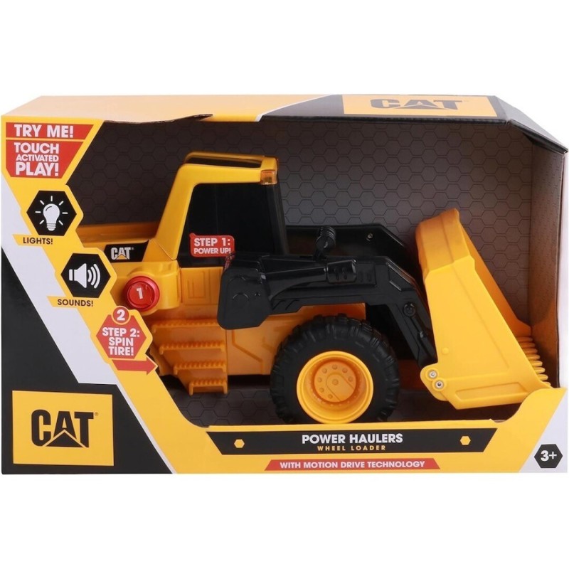 CAT - Power Haulers - Pala Cargadora de 30 cm emite luces y sonidos edad +3 años