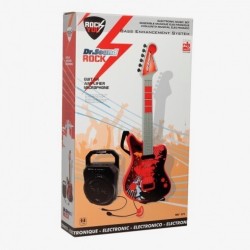 Guitarra electrónica con 6 cuerdas,ritmos,melodías,efectos de sonido,micrófono,altavoz y correa edad +4 años