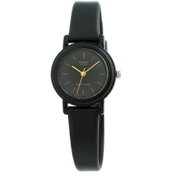 Casio LQ-139AMV-1E Reloj de Señora analógico Cuarzo Caucho negra esfera negra saetas doradas