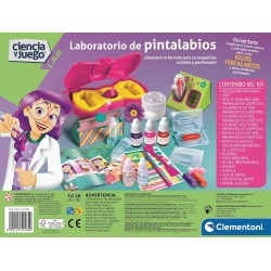 Laboratorio de Labiales completo kit científico para crear increíbles pintalabios y descubrir que la ciencia Clementoni edad +8