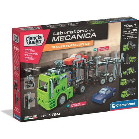 Mechanics - Trailer Portacoches laboratorio de mecánica edad +8 años set para construir un camión transportador de coches