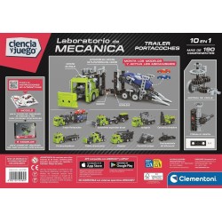 Mechanics - Trailer Portacoches laboratorio de mecánica edad +8 años set para construir un camión transportador de coches