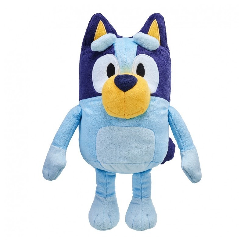 Bluey parlante de 33 cm, Peluche multilingüe parlante con 9 Frases y la canción de la Serie, Habla en 3 Idiomas Diferentes