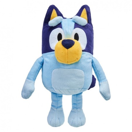Bluey parlante de 33 cm, Peluche multilingüe parlante con 9 Frases y la canción de la Serie, Habla en 3 Idiomas Diferentes