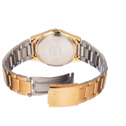 CASIO LTP-1130N-7B Reloj de Pulsera Analógico para Mujer esfera Color blanca correa acero color dorado