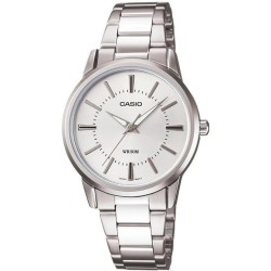 Reloj Casio Señora LTP-1303D-7A correa metal plateada esfera plateada