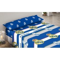 Juego de sábanas térmicas coralina Real Madrid 3 Piezas sábana, bajera y funda de almohada para cama 90cm producto oficial