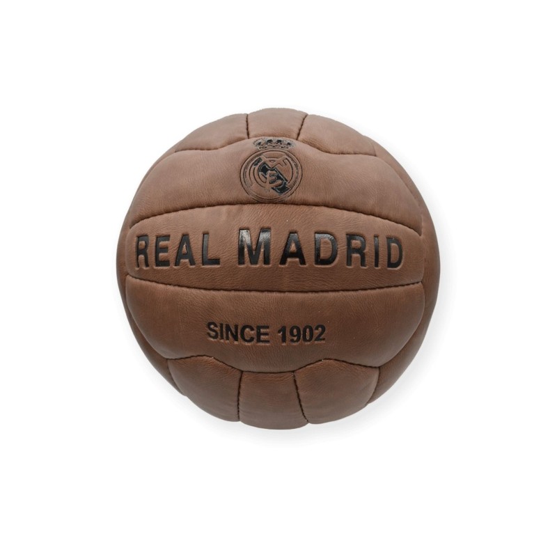 Balón del Real Madrid clásico retro Legend producto oficial tamaño grande similar al de fútbol 11