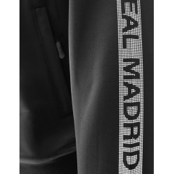 Chándal Real Madrid dos piezas chaqueta y pantalón negro escudo blanco black elite para adulto producto oficial