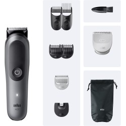 Braun Recortadora Todo En Uno Series 5, AIO5545, 9en1 Barba, Pelo, Orejas, Nariz y Cuerpo, 120 Min, Cortapelos Hombre Con