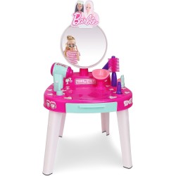 Barbie Tocador con luz y sonido con 12 accesorios, edad +3 años no incluye muñeca. 30x11x40cm