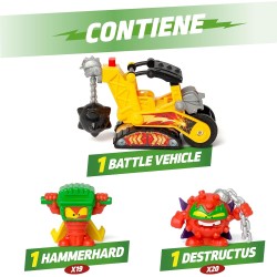 SUPERTHINGS KAZOOM POWER–Battle Vehículo de batalla de demolición de los villanos de la Serie de TV “Superthings Kazoom Power