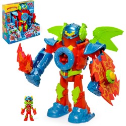 SUPERTHINGS KAZOOM Power–Titan Fury.Robot Titan Fury de Kid Fury de la Serie de TV “Superthings Kazoom Power”.con Espada,Escudo,