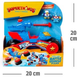 SUPERTHINGS KAZOOM POWE –Battle Vehicle Police. Vehículo de batalla policía de los héroes de la Serie de TV “Superthings Kazoom