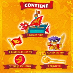 PIRATIX Dragon Ship – Barco Dragón de Piratix Todo Terreno 3 en 1: Tierra, Mar y Aire.