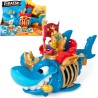 PIRATIX ADVENTURE WORLD King Shark– Tiburón articulado, con una Jaula para capturar a los Piratix rivales.