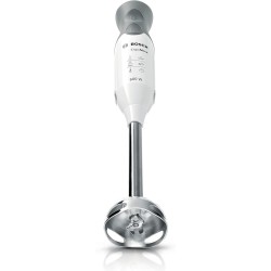 Bosch - Batidora de mano, ErgoMixx, potencia 600 W, QuattroBlade, Blanco, MSM66110 incluye vaso medidor