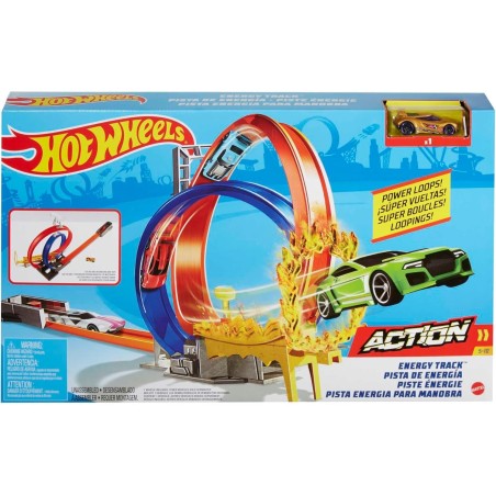 Hot Wheels Action Pista de energía Pista de Coches de Juguete, Incluye 1 vehículo, edad +5 años Mattel GND92