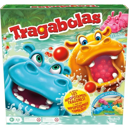 Juego de mesa familiar hipopótamo Tragabolas de 2 a 4 jugadores edad +4 años Hasbro