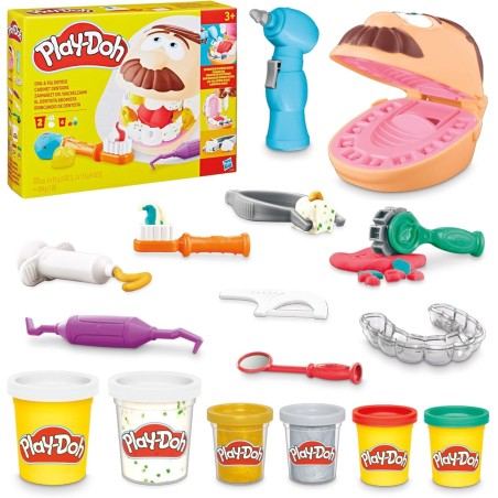 Juego Dentista Bromista F1259 Play-Doh con 6 botes de plastilina edad +3años
