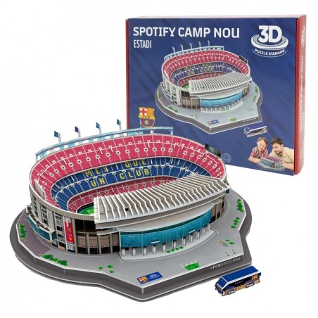 Maqueta puzzle estio Spotify Camp Nou 3D Fútbol Club Barcelona producto oficial tamaño 12x37,5x40cm