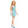 Muñeca Barbie básica rubia con vestido azul Mattel edad +3 años HGM59