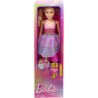 Barbie Muñeca Grande con Cabello Rubio, 71 cm de Alto, con Vestido Rosa y Accesorios, +3 años Mattel HJY02