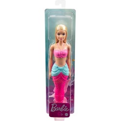 Muñeca Barbie Fantasía Sirena Aleta Rosa pelo liso rubio y largo Mattel HGR05 edad +3años