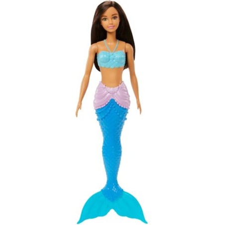 Muñeca Barbie Fantasía Sirena Aleta azul pelo liso moreno y largo Mattel HGR07 edad +3años