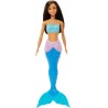 Muñeca Barbie Fantasía Sirena Aleta azul pelo liso moreno y largo Mattel HGR07 edad +3años