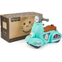 Fisher-Price Ríe y Aprende Moto Scooter Juguete correpasillos con Sonidos, bebés +1 año, Mattel HMV76