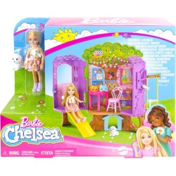 Barbie Chelsea Casa del árbol Set de Juego para muñecas con Accesorios,  +3años Mattel HPL70