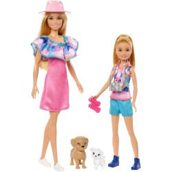 Barbie Pack 2 muñecas Hermanas con Ropa de Verano, Mascotas y Accesorios, Stacie al Rescate, +3 años Mattel HRM09