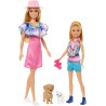 Barbie Pack 2 muñecas Hermanas con Ropa de Verano, Mascotas y Accesorios, Stacie al Rescate, +3 años Mattel HRM09