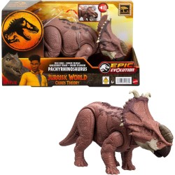 Dinosaurio Jurassic World - Pachyrhinosaurus Rugido Salvaje, con sonidos, +4 años, HTK72 Mattel