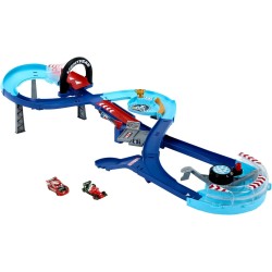 Mattel Disney Pixar Cars Pista para coches con vehículos Rayo McQueen y Francesco, +4 años, HXJ32