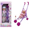 Muñeco bebé con Sillita de paseo coche para bebé juguete funciones 2 modelos surtidos edad +3 años