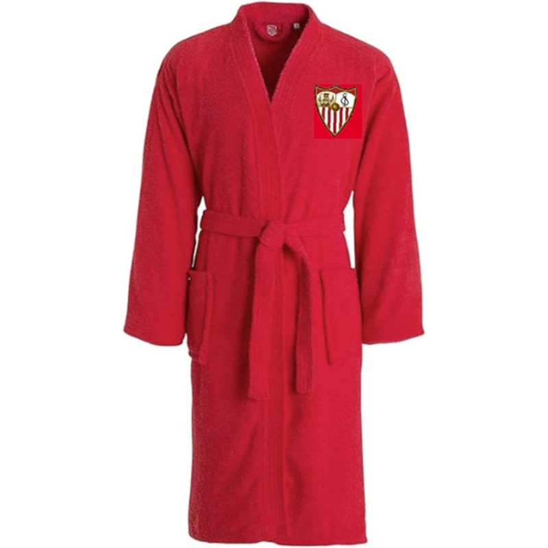 Albornoz Oficial del Sevilla Fútbol Club tallas infantiles 100% Algodón Rizo Americano, producto oficial