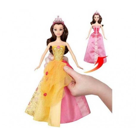  Muñeca Princesa Bella vestido mágico