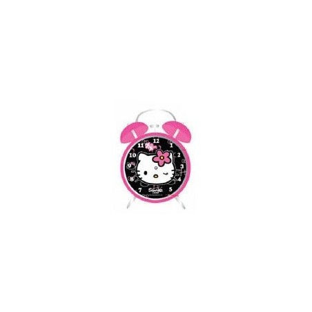 Despertador Hello Kitty esfera negra