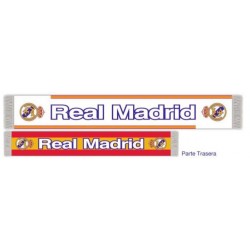 Bufanda Real Madrid con diseño a doble cara