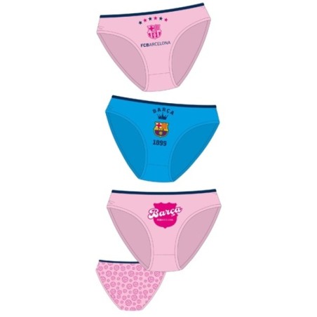 Braguitas Fútbol Club Barcelona niña pack 3 und