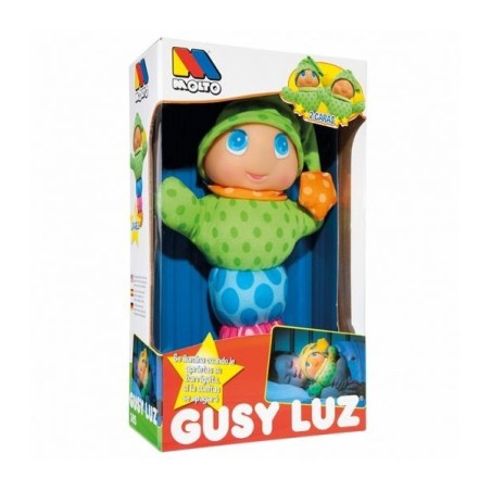 Peluche Gusy Luz Molto 2 Caras se ilumina al apretar su barrigüita para bebé edad +1 año